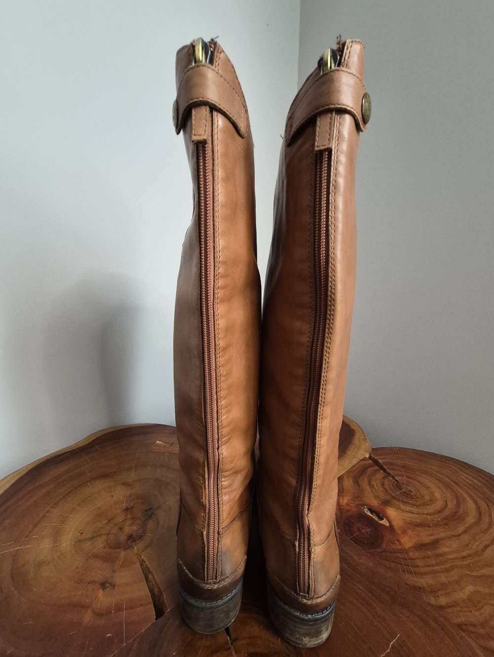 Sam Edelman Penny Brown Leather Riding Boots - 9.5 - Picture 9 of 16